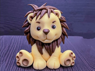 How To Make A Fondant Lion Cake Topper - A Jungle Themed Cake Topper #lioncaketopper #caketopper