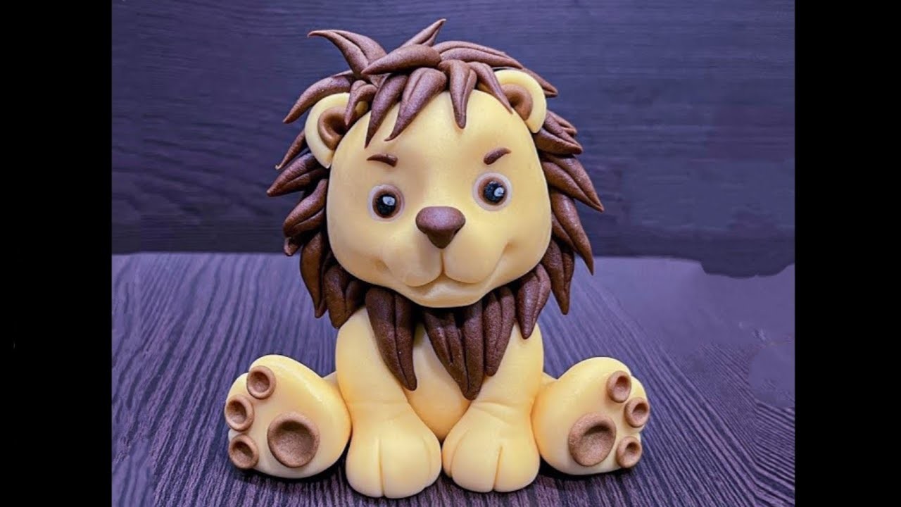 How To Make A Fondant Lion Cake Topper - A Jungle Themed Cake Topper #lioncaketopper #caketopper