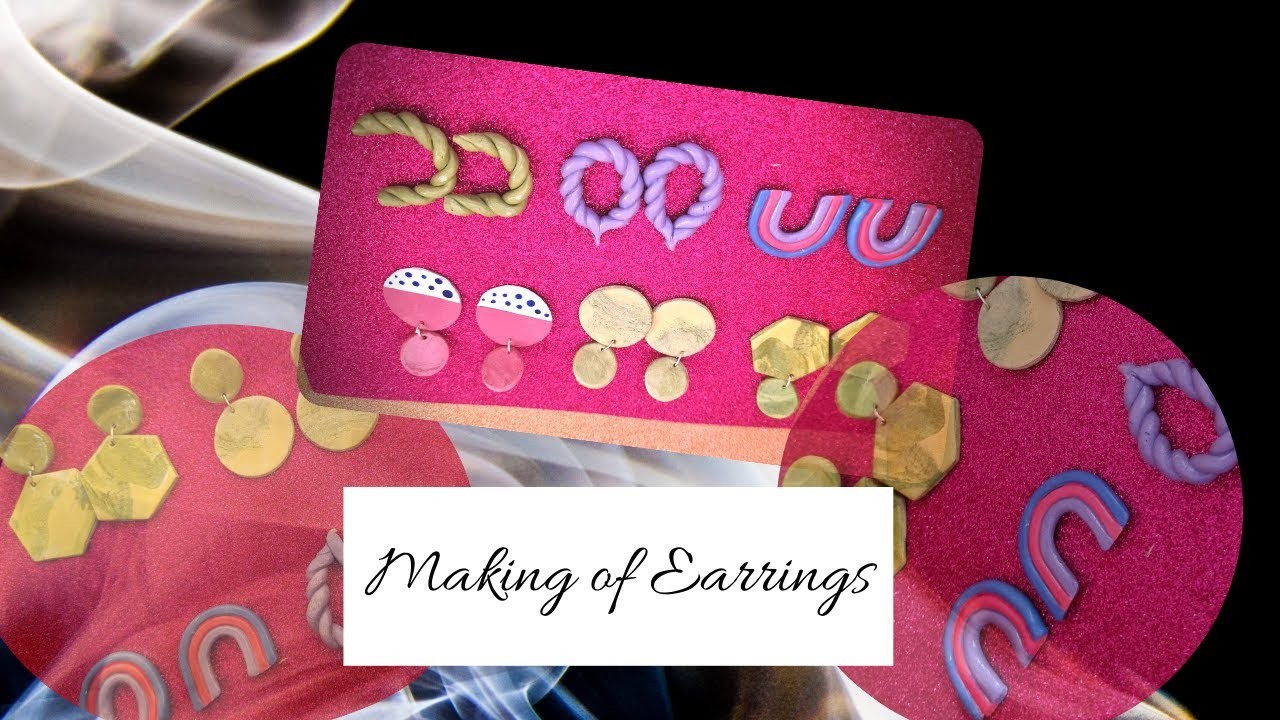 How to make Earrings | FIRST TIME | DIY Earrings | 6 Mouldit Clay Earring IDEAS | earrings design