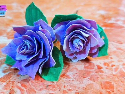 How to Make Foam Rose Flowers | DIY Flower | CRAFT