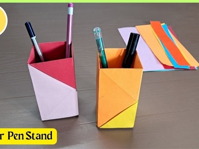 How to make paper pen stand.Paper Pen Stand (design-01).Easy Paper Craft
