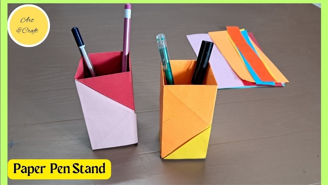 How to make paper pen stand.Paper Pen Stand (design-01).Easy Paper Craft