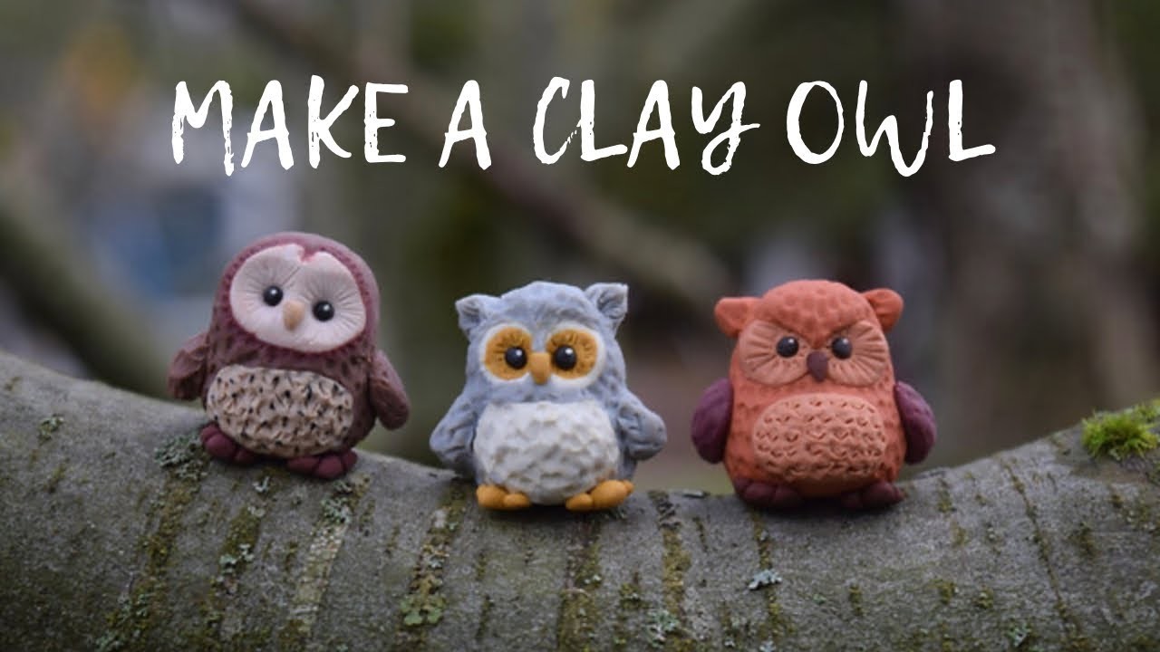 How to sculpt a mini polymer clay owl