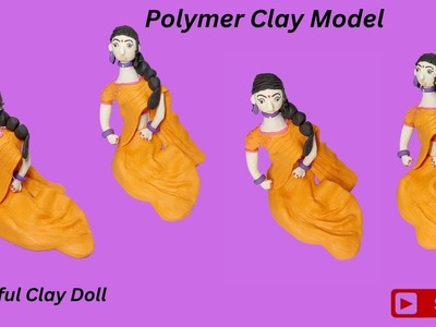 How to sculpt Beautiful Girl with Polymer CLAY: Clay Doll Modelling.Clay Doll Tutorial