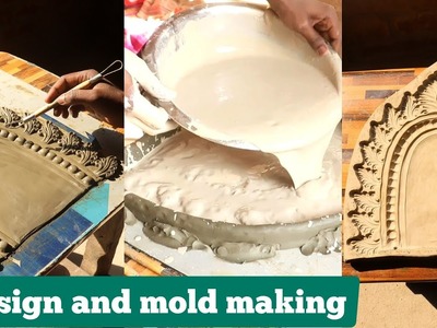 Kalka design and POP mold making very easy | clay art