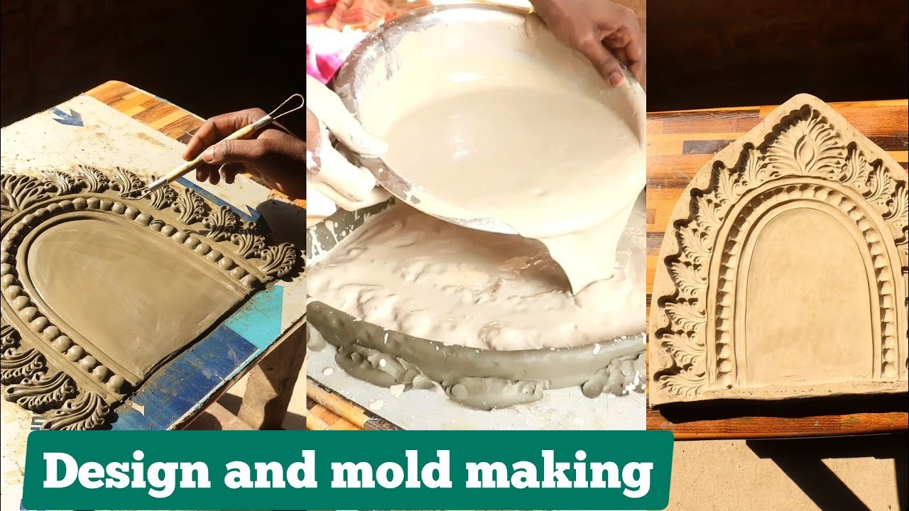 Kalka design and POP mold making very easy | clay art