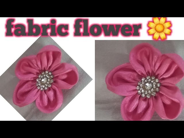 Making fabric flowers ???? ????very easy craft idea with fabric embroidery with @RNStitchandCraft ​