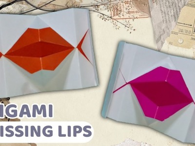 Origami lips || how to make moving lips out of paper