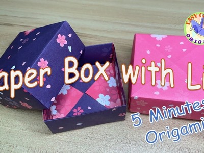 Paper Box with Lid | box origami | Easy craft origami