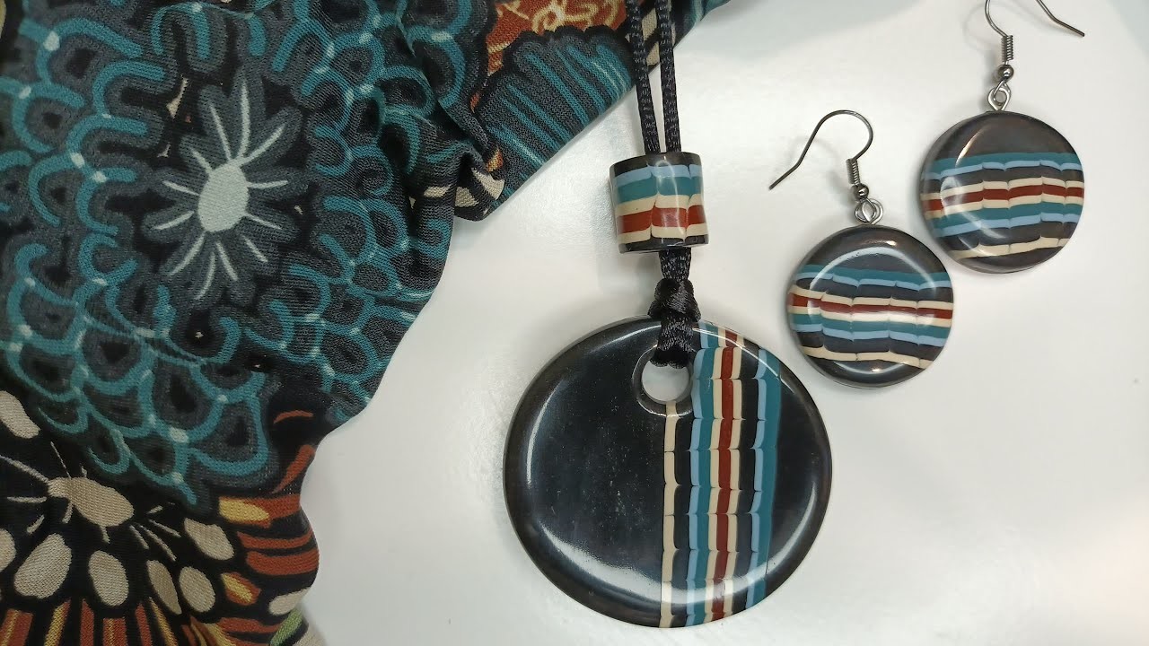 Polymer clay jewelry tutorial: "feathering" effect and shine