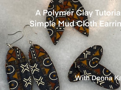Simple Dangle Mud Cloth Earrings - A Polymer Clay Canes Jewelry Tutorial