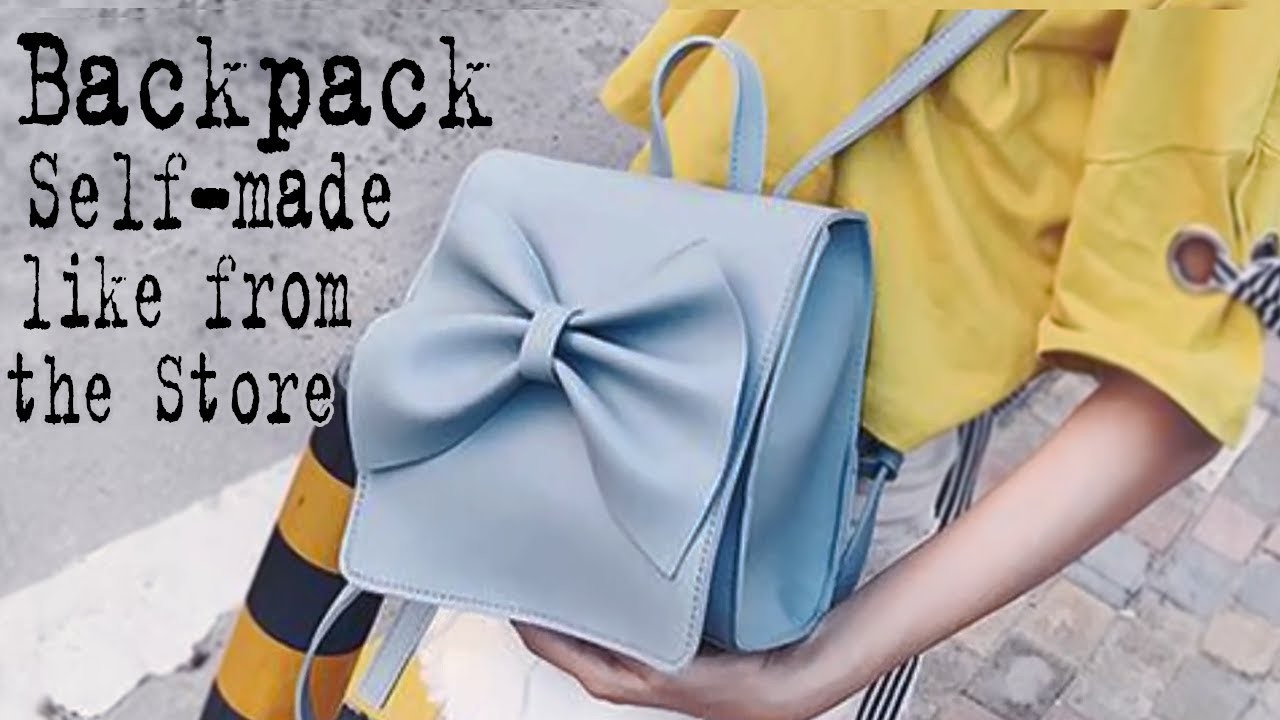 SO CUTE DIY KOREAN DESIGN BACKPACK TUTORIAL | Bowknot Bag Idea