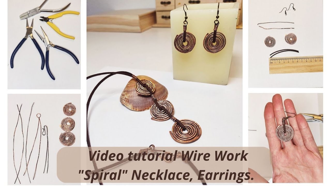 Spiral Necklace and Earrings Set tutorial