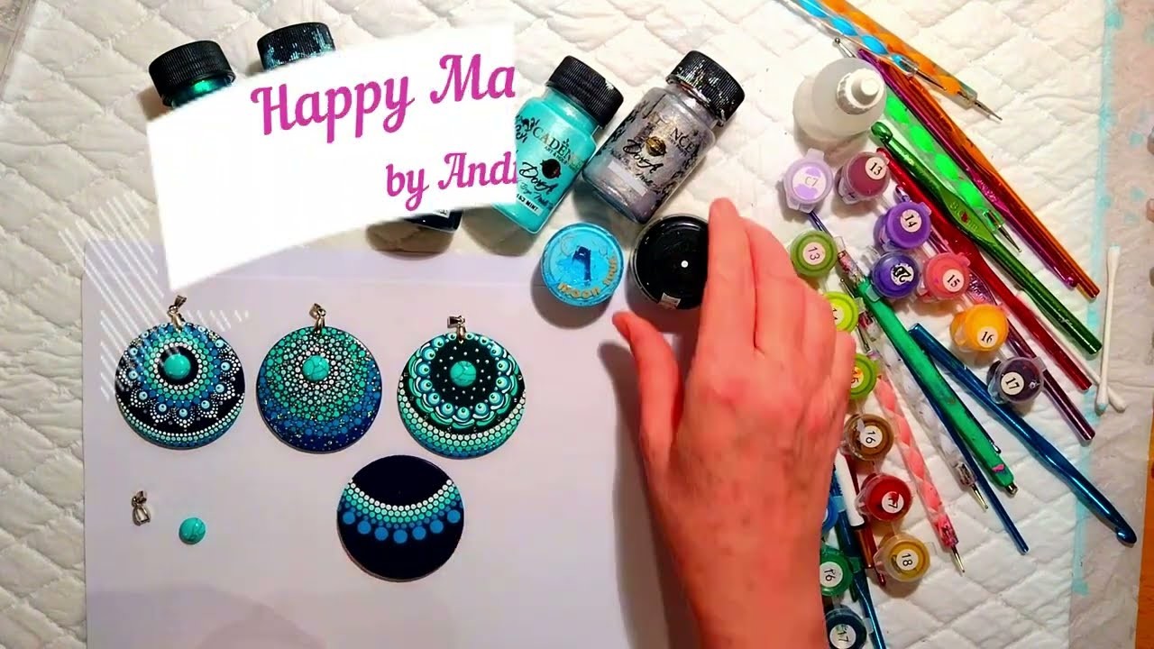 Stunning Dotting Mandala Pendants - quick tutorial  ????‍????#dotart