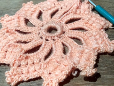 ‼️super easy‼️ beautiful motif Crochet Coaster tığ işi bardak altlığı,motifi porta-copos de crochê