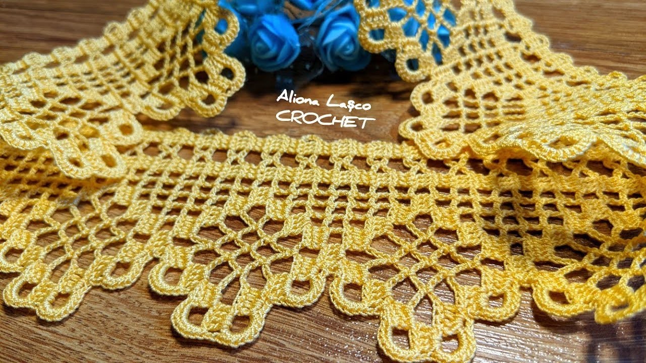 TIV croșetat frumos. Beautiful crochet LACE. Uma RENDA fina e delicada de crochê.Pizzo all'uncinetto