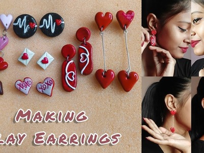 VALENTINES DAY INSPIRED CLAY EARRINGS | DIY EASY CLAY EARRINGS
