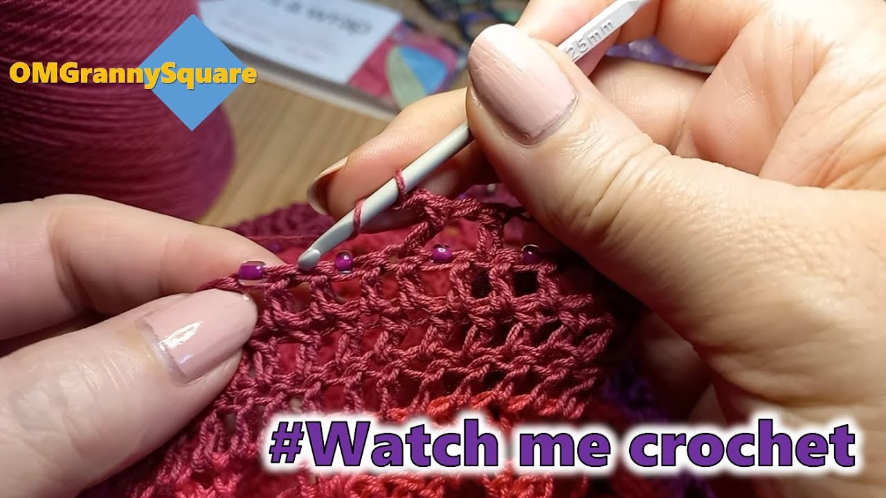 #Watchmecrochet 03 | A shawl with beads