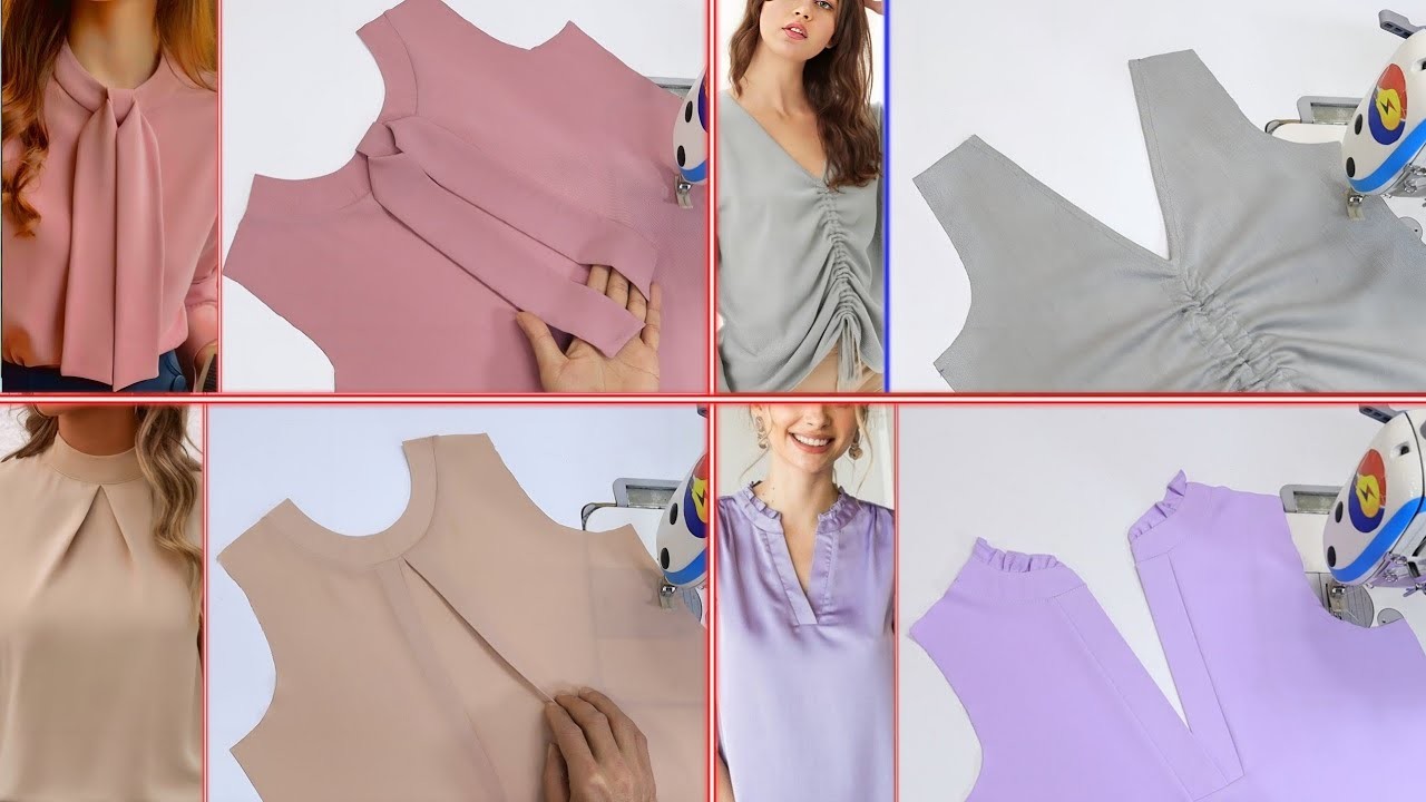 4 Clever Sewing Tips and Tricks. Sewing Techniques Collar Neck Design for Women