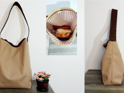 A tutorial on how quickly to sew daily zipper shoulder bag in short method ???? Very easy shoulder bag