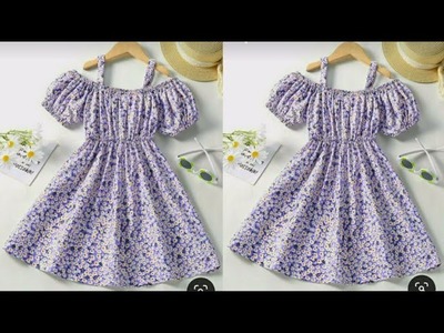 Baby frock cutting and stitching.6-7 year old girl dress cutting and stitching