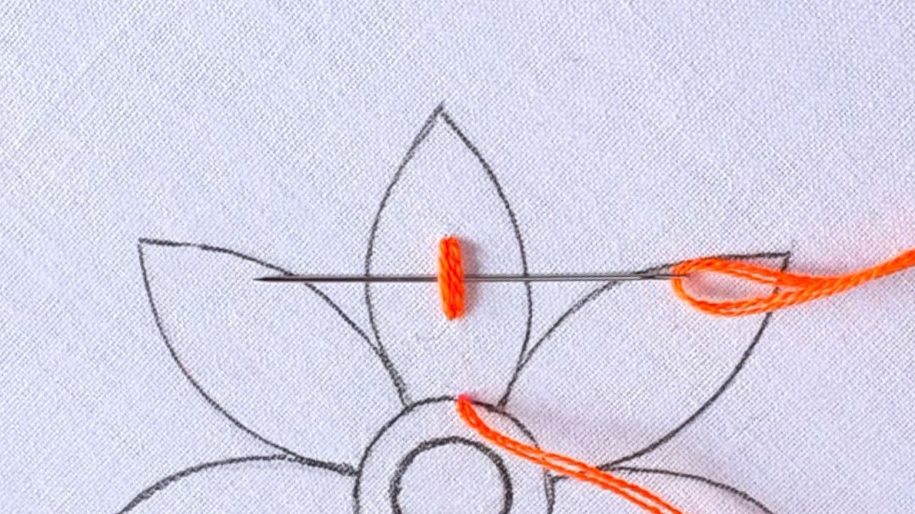 Basic stitches fancy flower design hand embroidery tutorial,latest modern flower design, needle work