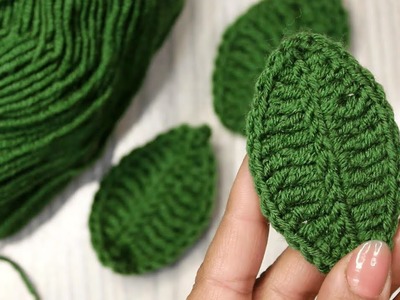 Crochet Leaf pattern for beginners #crocheting