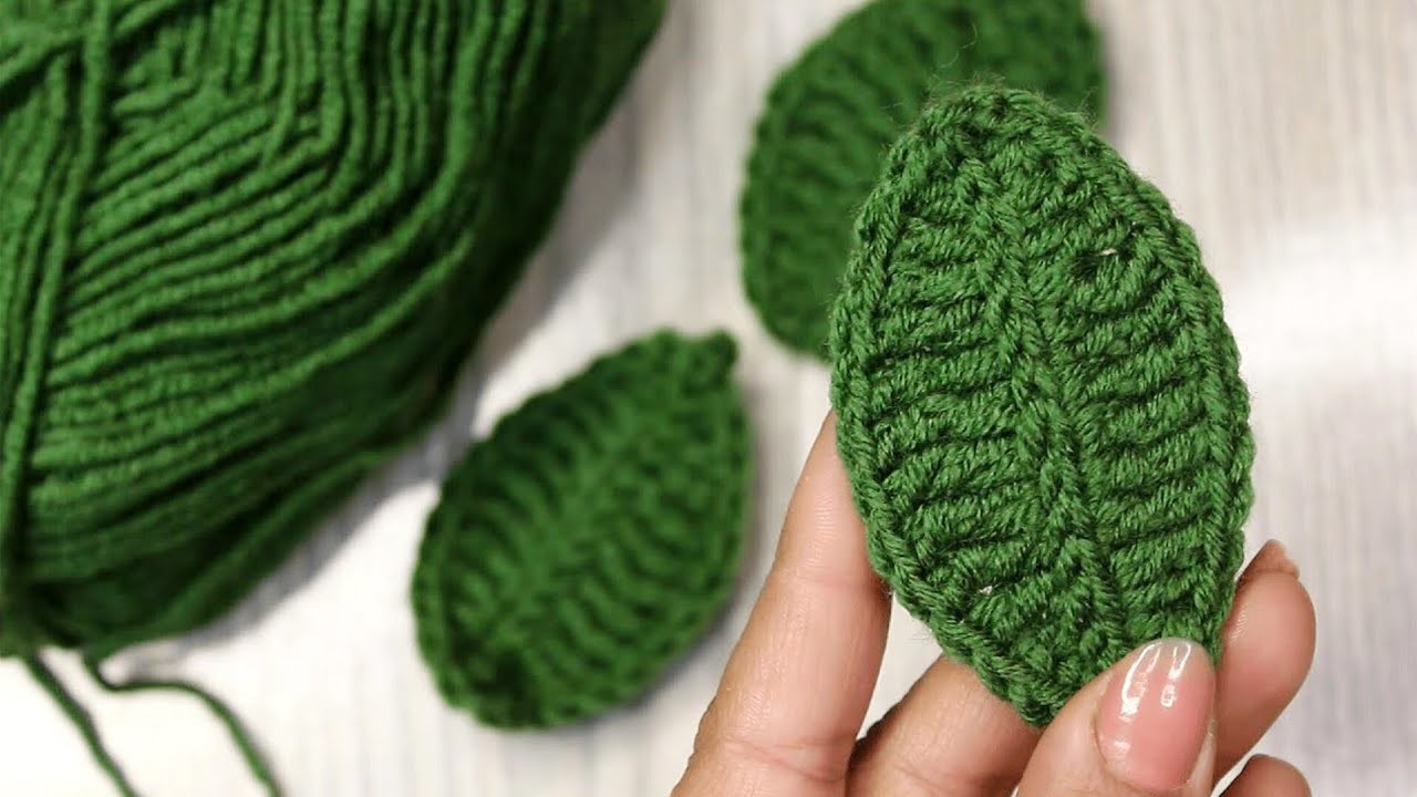 Crochet Leaf pattern for beginners #crocheting