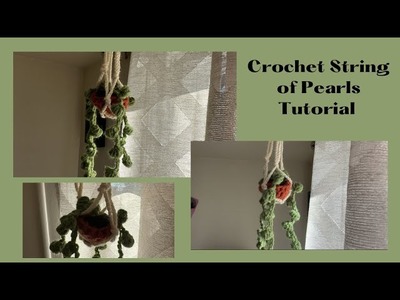 Crochet string of pearls! | beginner friendly! | crochet plant pearls succulent