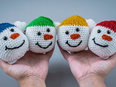 Cute crochet snowmen, even a beginner can handle it - DIY a crochet toy!