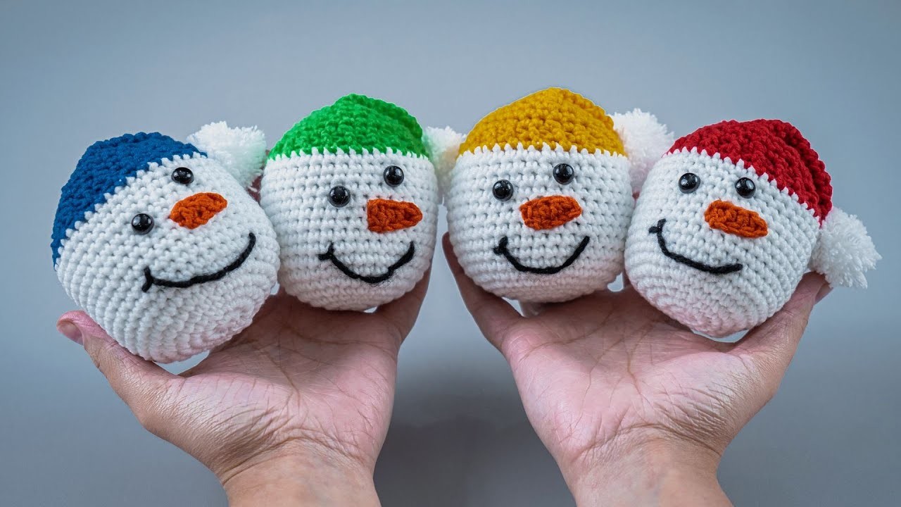 Cute crochet snowmen, even a beginner can handle it - DIY a crochet toy!