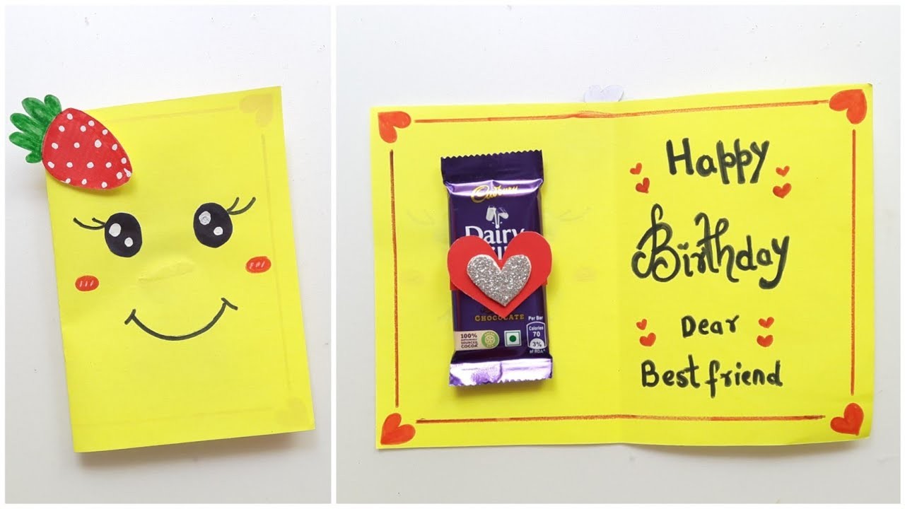 ???? Cutest ???? Happy Birthday CHOCOLATE Card Idea • How to make birthday special card • birthday gift ????