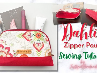"Dahlia" Zipper Pouch | Sewing Tutorial | JustynaTHandMade