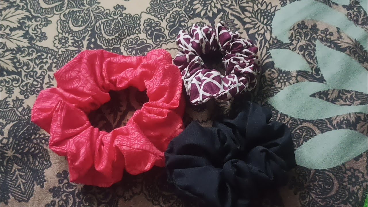 Diy Hand Sewn Scrunchy tutorial । How To Make A Scrunchies । Hand sewing ।#sewing#scrunchies#sarina