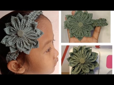 DIY ✓✓ HOW TO MAKE FLOWER HEADBAND FROM PATCHWORK. SEWING TUTORIAL. ICUT DIY