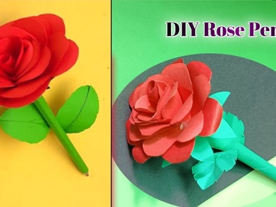 DIY Pen Decoration idea | Pencil Decoration | Pencil Flower | Paper Craft