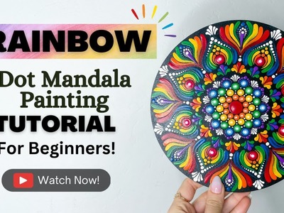 Dot Mandala Painting Tutorial For Beginners | Thoughtful Dots | Rainbow