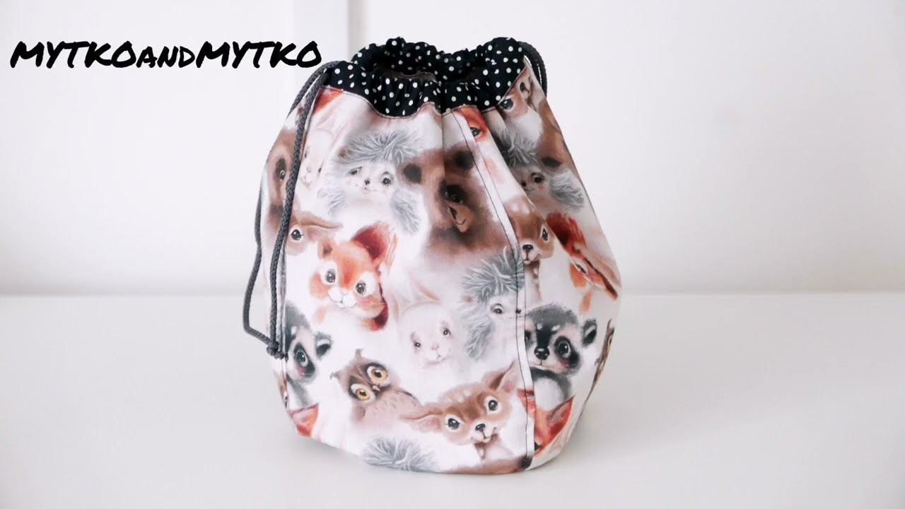 Drawstring bag, 5 sizes, sewing pattern pdf with templates, sewing for begginers @MYTKOandMYTKO