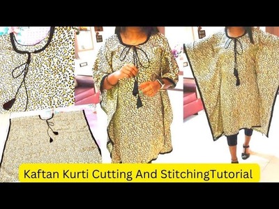 Easiest way to make Kaftan. Kaftan Cutting and Stitching Tutorial. Trending Kaftan Tutorial