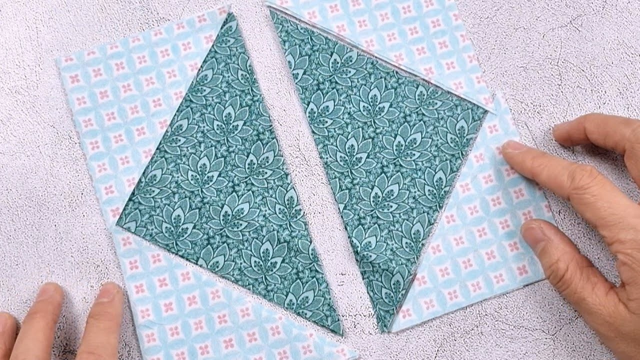 EASY Patchwork for beginners.See what the square pieces become!  fabric ideas. DIY POUCH