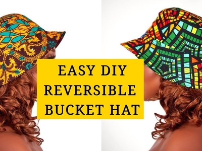 EASY Reversible BUCKET HAT cutting & sewing.Summer bucket hat. DIY fabric hats.step-by-step tutorial