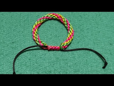 Easy Rope Bracelet Cool & Beautiful Pattern (Rainbow) DIY Macrame Bracelet - Simple Macrame Tutorial