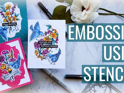 Embossing with Stencils: Don't Let Someone Steal Your Joy