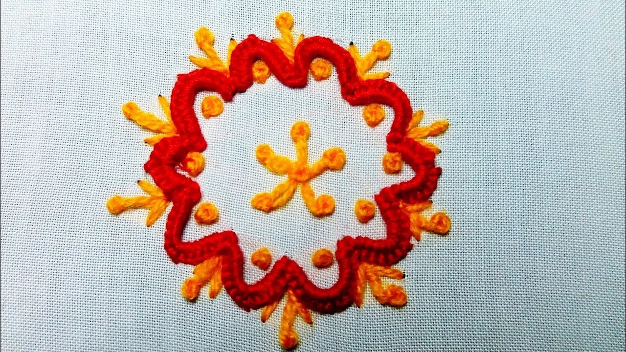 Flower Embroidery || Very Easy Modern Flower Embroidery Needle Work Full Tutorial Step By Step