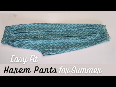 ????For Summer Easy Fit Harem Pants Sewing tutorial. Salwar Design