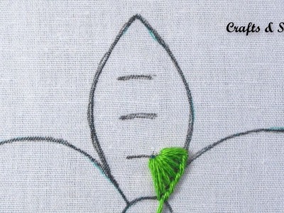Hand embroidery creative work new modern flower embroidery needle sewing easy following tutorial