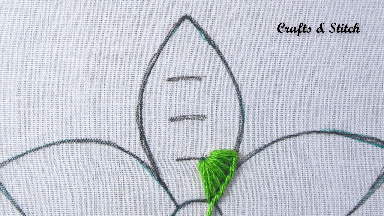 Hand embroidery creative work new modern flower embroidery needle sewing easy following tutorial