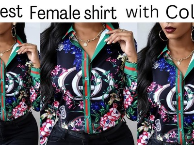 How to Cut and Sew a Female  Shirt with Collar EASIEST method step by step Detailed