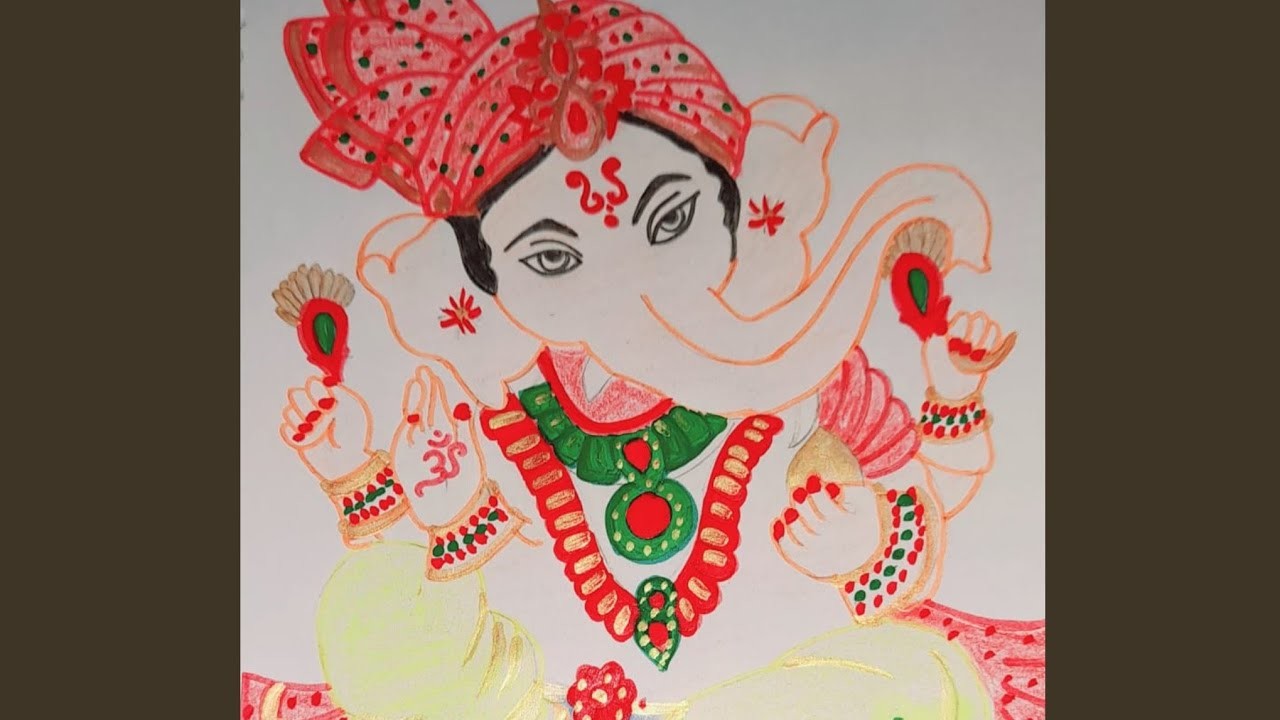How To Draw Ganpati Ji || Ganesh Chaturthi || Step By Step || DIY Craft By Prachi ❤️