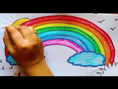 How to draw rainbow ????| easy rainbow ???? | Easy Drawing | drawing for kids ????